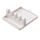 Kitchen Spoon Holders Fork Spatula Rack Shelf Organizer Plastic Chopsticks Holder Non-Slip Spoons Pad