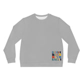 Minimalist Color Block Sweatshirt — Small Geometric Patch Design