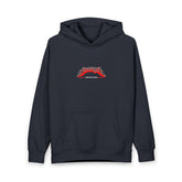Hoodie — Minimal Red Script Logo Pullover