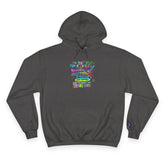 Champion Hoodie — Colorful Positivity Graphic Pullover