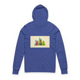 City Skyline Hoodie Tee — Colorful New York Skyline Graphic