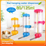 80/125ML Pet Water Bottle Rabbit Rat Hanging Water Dispenser Guinea Pig Drinking Bottles Small Pet Product Hamster Accessories