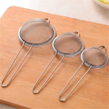 3Pcs Stainless Steel Juice & Soya Milk Strainer Sieve Ultra Fine Mesh Oil Grid Fishing Dumplings Household Hotpot Leaky Spoon