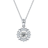Set With Top-quality Moissanite, This Luxurious And Fashionable Light Luxury Trend Jewelry Necklace Pendant Is Made Of S925 Silver Electroplated With Platinum