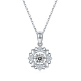 Set With Top-quality Moissanite, This Luxurious And Fashionable Light Luxury Trend Jewelry Necklace Pendant Is Made Of S925 Silver Electroplated With Platinum