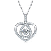 Set With Top-quality Moissanite, This Luxurious And Fashionable Light Luxury Trend Jewelry Necklace Pendant Is Made Of S925 Silver Electroplated With Platinum