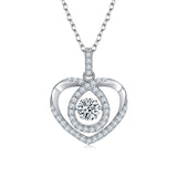 Set With Top-quality Moissanite, This Luxurious And Fashionable Light Luxury Trend Jewelry Necklace Pendant Is Made Of S925 Silver Electroplated With Platinum