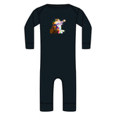 Infant Ribbed Long-Leg Bodysuit with 'Atlas Global' Logo — Newborn Baby One-Piece