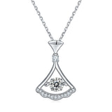 Set With Top-quality Moissanite, This Luxurious And Fashionable Light Luxury Trend Jewelry Necklace Pendant Is Made Of S925 Silver Electroplated With Platinum