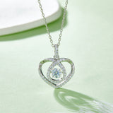 Set With Top-quality Moissanite, This Luxurious And Fashionable Light Luxury Trend Jewelry Necklace Pendant Is Made Of S925 Silver Electroplated With Platinum