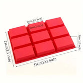 1Pc 9-Cavity Silicone Mini Loaf Pan for Baking Cake, Bread, Meatloaf, Cornbread, Brownie, Muffin,And Soap Easy to Clean