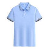 Men's And Women's Cotton Lace Lapel Summer Polo Shirt