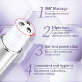 anti Wrinkle anti Dark Circle Eye Cream Roller Massager Moisturizing Eye Bags anti Aging Hyaluronic Acid Eye Skin Care