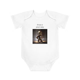 Baby Bodysuit with Customizable Toy Robot Print – 'Print it Your Way'