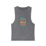 Stonewash Tank Top — Retro Quote “Life Is Not a Problem to Be Solved, A Reality to Be Experienced”