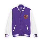 Ember Dragon Letterman Jacket — Red Varsity Bomber with Flame Crest