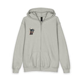 Kids Viking Helmet Zip Hoodie — Cute Norse Warrior Graphic