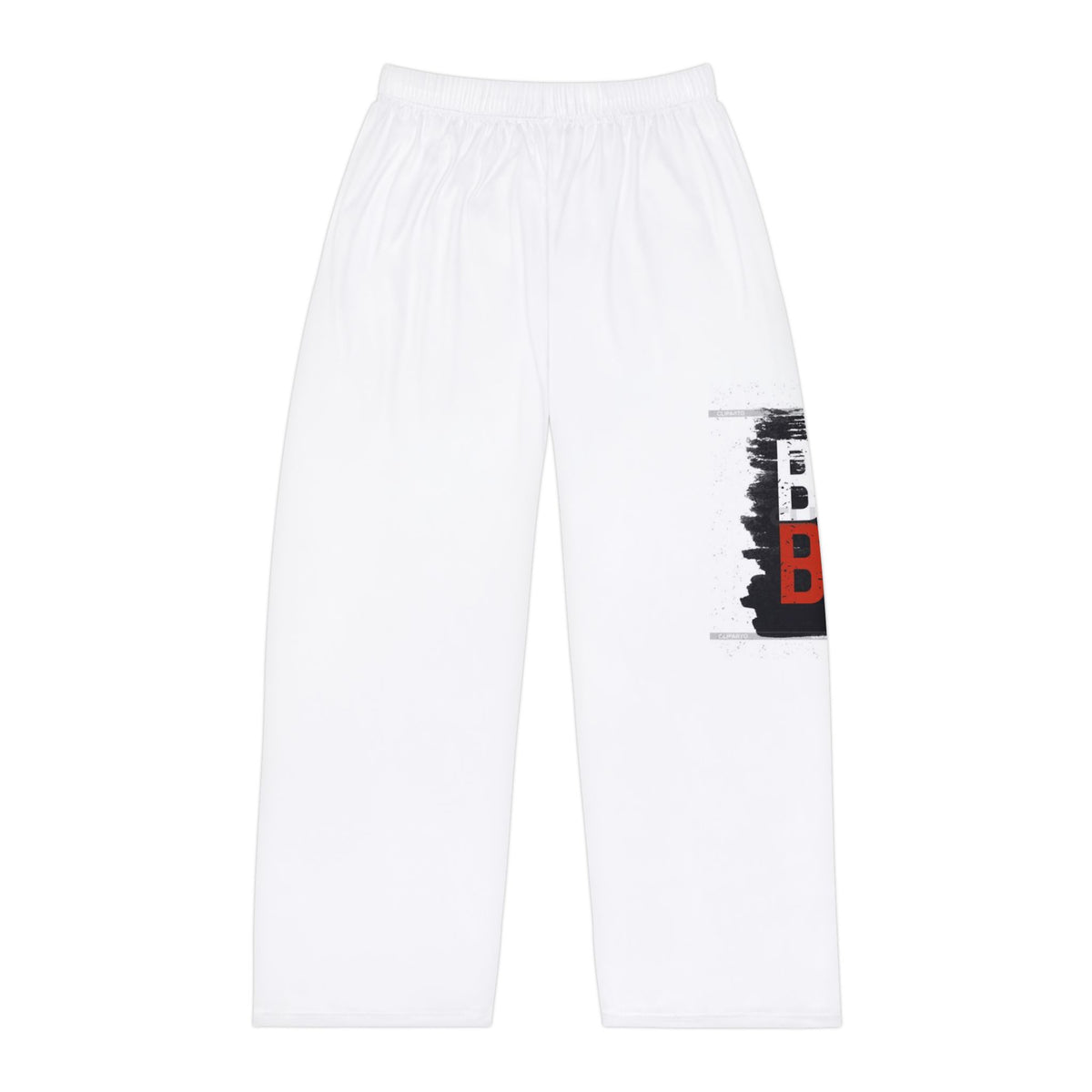 Men's Pajama Pants with 'Alpha Global' Logo — Cozy White Lounge Sleepwear