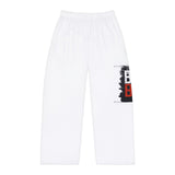 Men's Pajama Pants with 'Alpha Global' Logo — Cozy White Lounge Sleepwear