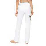 Kids Lounge Pants — White Athletic Relaxed Fit with 'Global' Logo