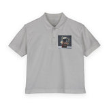 Kids Polo Shirt with Viking Helmet Skull Graphic — Youth DryBlend® Jersey