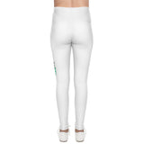 Youth Leggings - Branded White Activewear with Global Logo