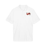Polo Shirt — Retro 'Hustle' Leopard Print Chest Logo
