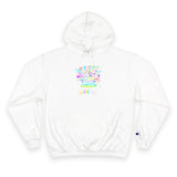 Champion Hoodie — Colorful Positivity Graphic Pullover