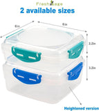 4 PCS Sandwich Containers - 100% Airtight & Bpa-Free & Microwave & Dishwasher Safe Kitchen Storage Containers with Upgraded Snaps, 2 Heightened Containers for Lunch Boxes and 2 Normal Version