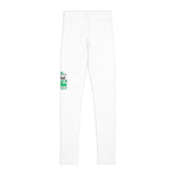 Youth Leggings - Branded White Activewear with Global Logo
