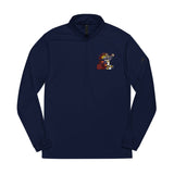 Embroidered Colorblock Guitar Quarter-Zip Pullover