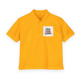 Youth Polo Shirt with Blue Earth Logo — Kids School Uniform Polo