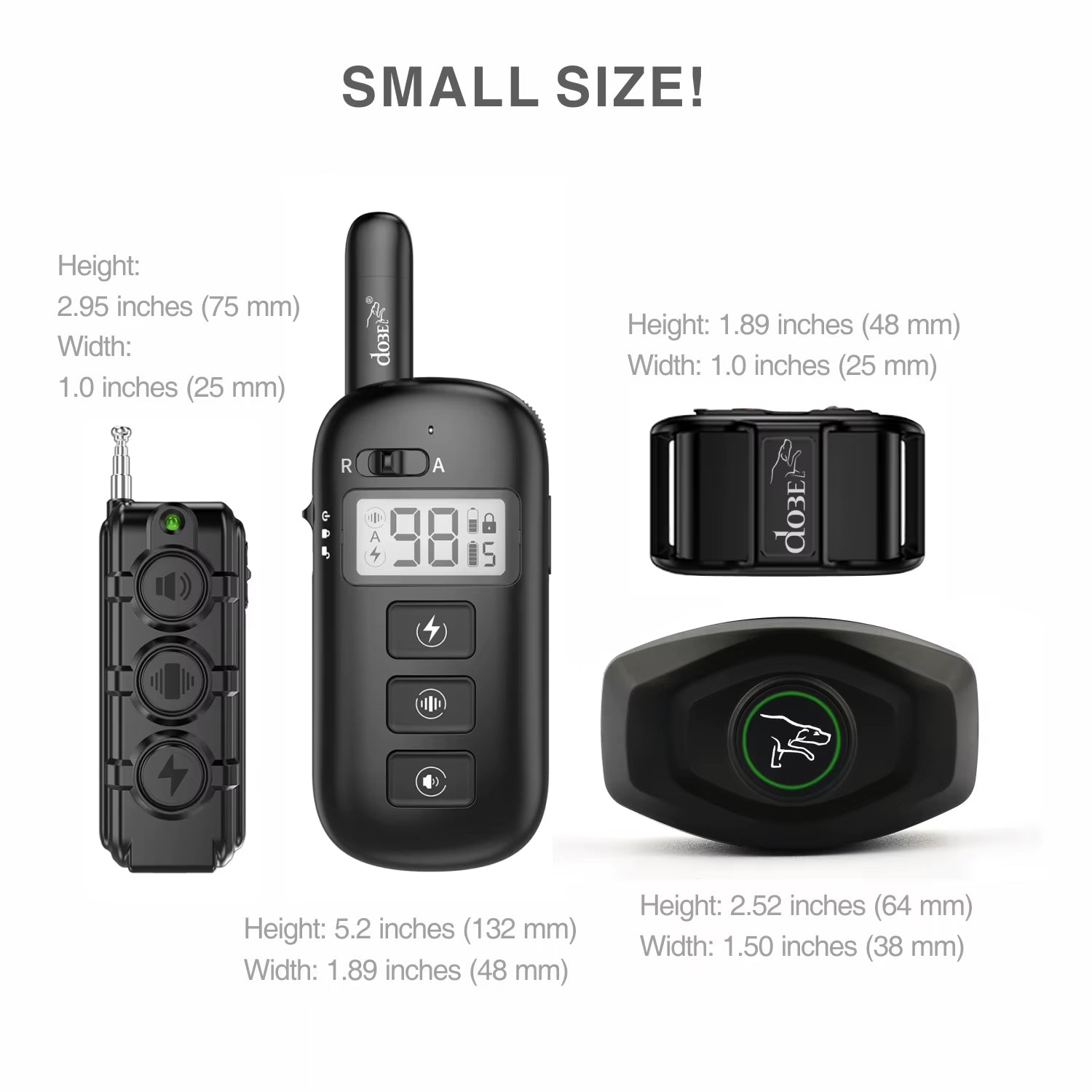 Rechargeable Anti-Bark Dog Training Collar, Waterproof, Remote Control, Pet Product, Puppy, Small Dog, 400M