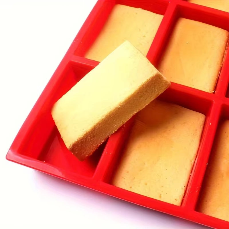 1Pc 9-Cavity Silicone Mini Loaf Pan for Baking Cake, Bread, Meatloaf, Cornbread, Brownie, Muffin,And Soap Easy to Clean