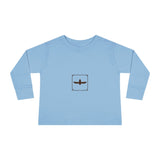 Toddler Long Sleeve Tee — Blue Globe Logo Kids Shirt