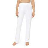 Kids Lounge Pants — White Athletic Relaxed Fit with 'Global' Logo