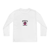 Youth Long Sleeve Tee - "Fearless Competitor" Pink Mascot Sports Shirt