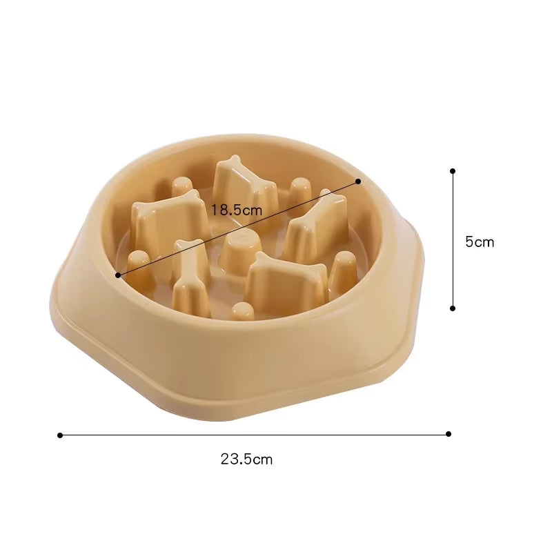 Pet Product Bone Plastic Pet Food Bowl Doggy Puppy Bowl Slow Feeder Dog Bowl