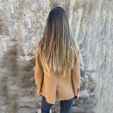 Ins Button Lapel Short Blazer Winter Fashion Commuter Jacket Outwear Women's Clothing