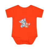 Baby Bodysuit — Cute Cartoon Kitten & Mouse Infant Onesie