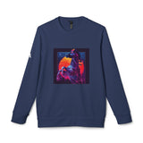 Retro Neon Cyberpunk Cat Crewneck Sweatshirt