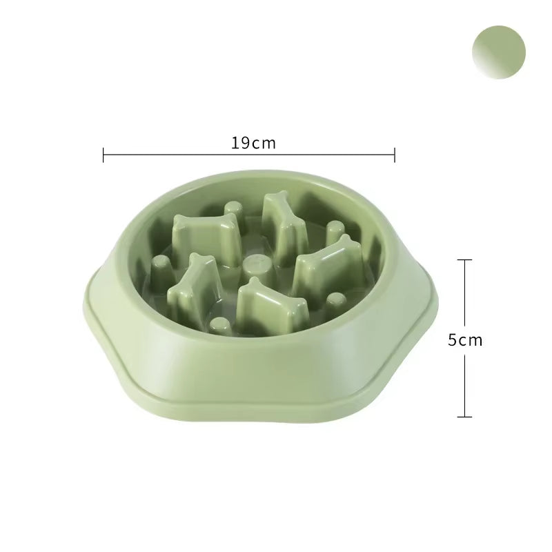 Pet Product Bone Plastic Pet Food Bowl Doggy Puppy Bowl Slow Feeder Dog Bowl