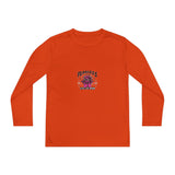 Youth Long Sleeve Tee - "Fearless Competitor" Pink Mascot Sports Shirt