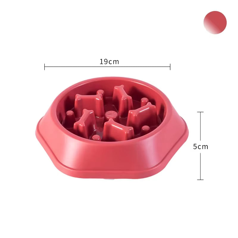 Pet Product Bone Plastic Pet Food Bowl Doggy Puppy Bowl Slow Feeder Dog Bowl