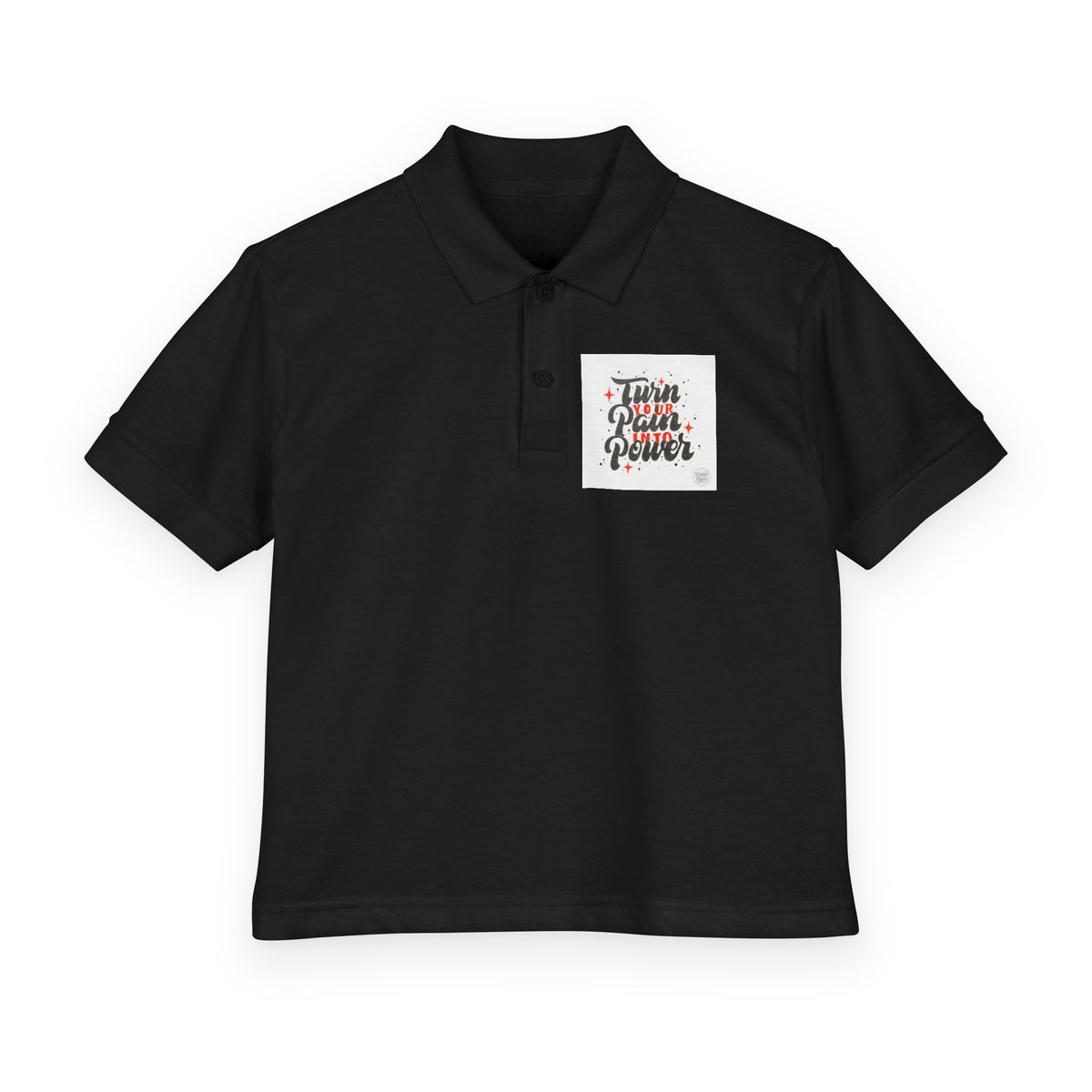 Youth Polo Shirt with Blue Earth Logo — Kids School Uniform Polo