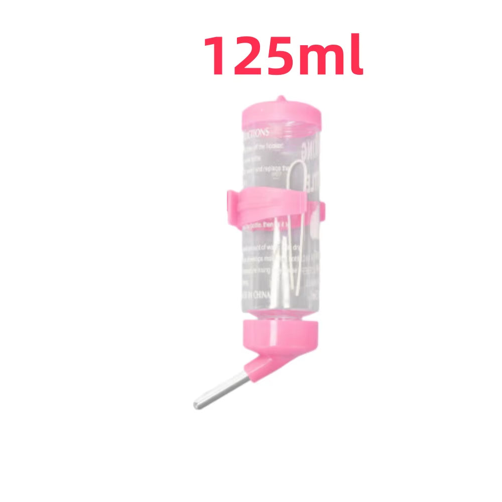 80/125ML Pet Water Bottle Rabbit Rat Hanging Water Dispenser Guinea Pig Drinking Bottles Small Pet Product Hamster Accessories