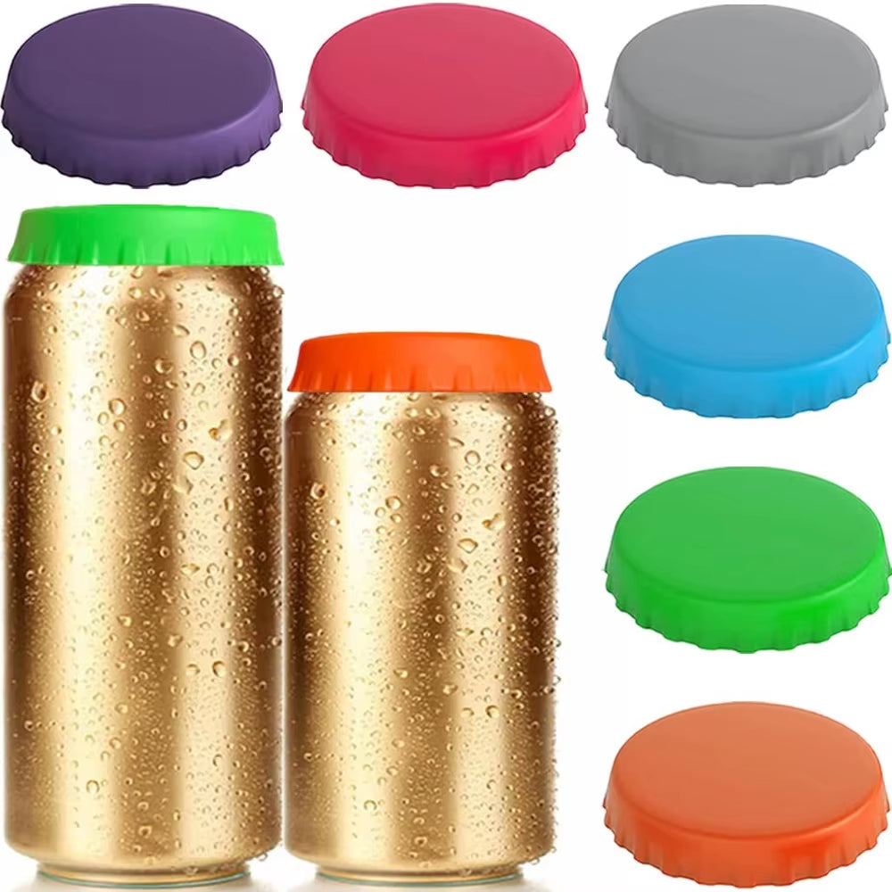6 Pack Silicone Soda Can Lids Silicone Can Lids Beer Can Lids Juice Drink Can Protective Covers Reusable Fits Standard Cans