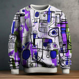 Mens Graffiti Pullover Long Sleeve Hoodie