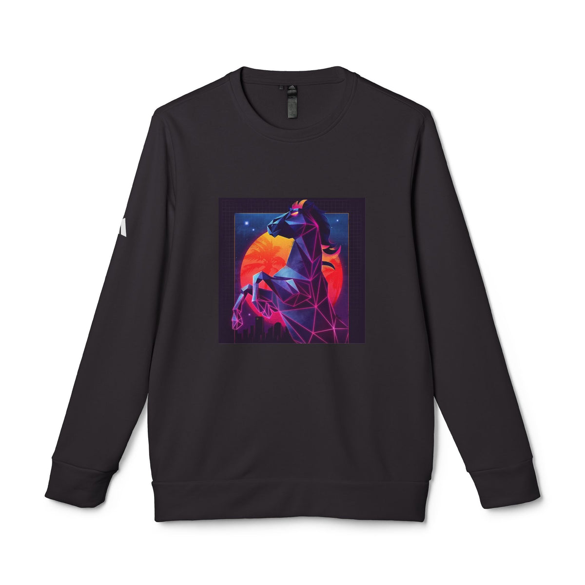 Retro Neon Cyberpunk Cat Crewneck Sweatshirt