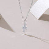 Set With Top-quality Moissanite, This Luxurious And Fashionable Light Luxury Trend Jewelry Necklace Pendant Is Made Of S925 Silver Electroplated With Platinum